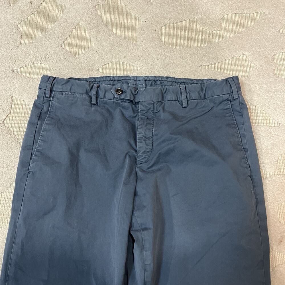Zanella Parker Dress Pants Men 34x29 Chino Trouser Italy Cotton Elastane